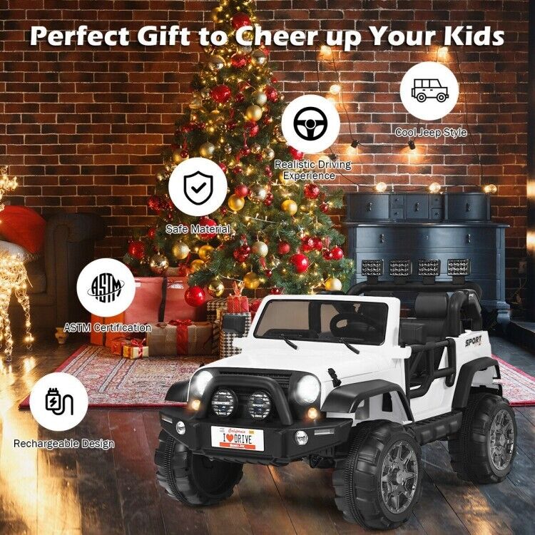 Load image into Gallery viewer, 2-Seater Electric Toy Truck Jeep for Kids with Remote Control - 12V Ride On Car
