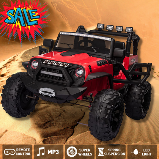 Electric 2 Seater Kids Ride-On Car with Remote Control and 24V Battery