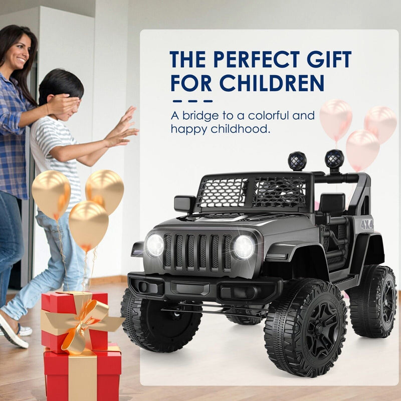 Load image into Gallery viewer, 12V Electric Kids Ride On Truck with 3 Speeds, LED Lights, and MP3 Player

