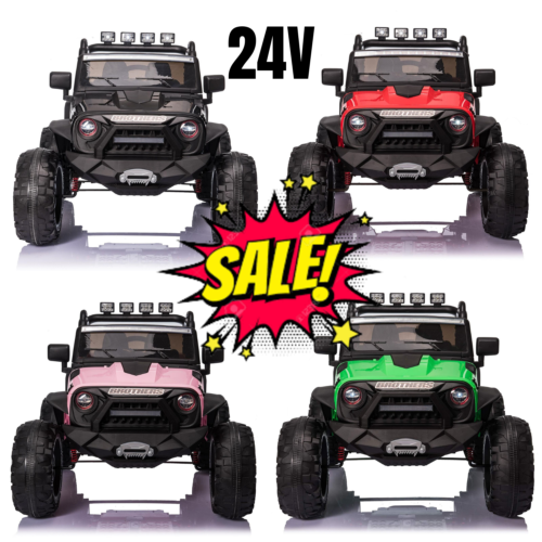 2 Seater 24V Kids Ride-On Car with Remote Control and Powerful 9AH Battery