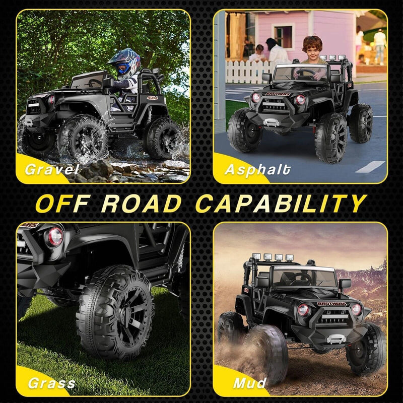 Load image into Gallery viewer, Electric 24V Jeep Ride-On Car for Kids with Remote Control, LED Lights, MP3, and USB
