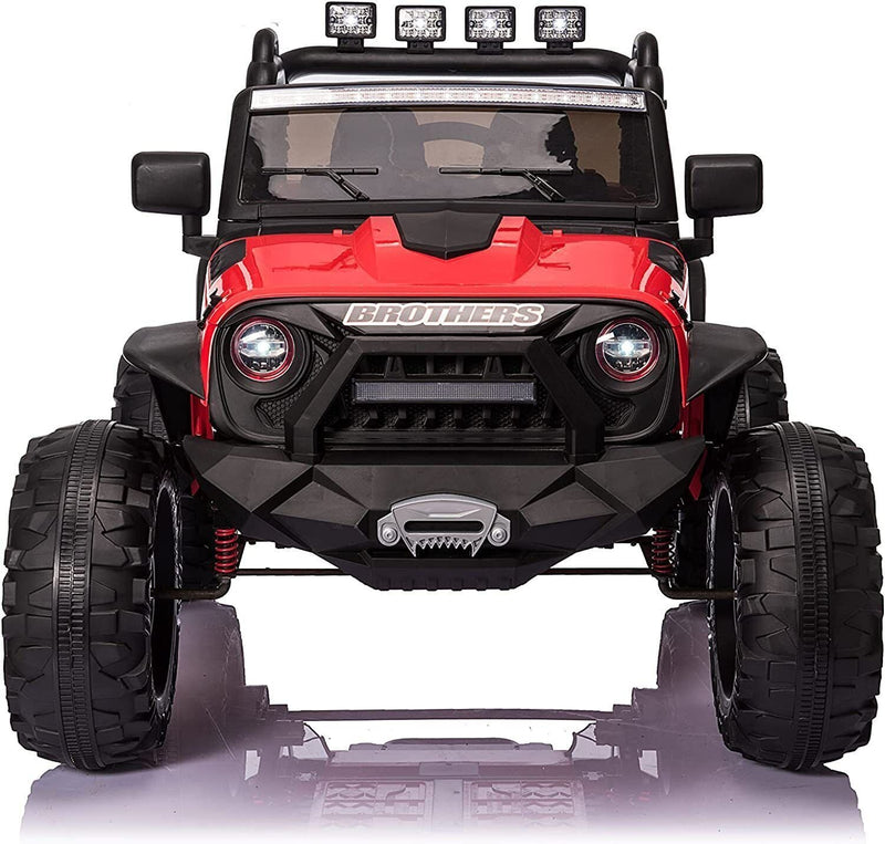 Load image into Gallery viewer, Electric 24V Kids Ride on Truck Car Jeep with MP3, LED Lights, and Remote Control - 2 Seats
