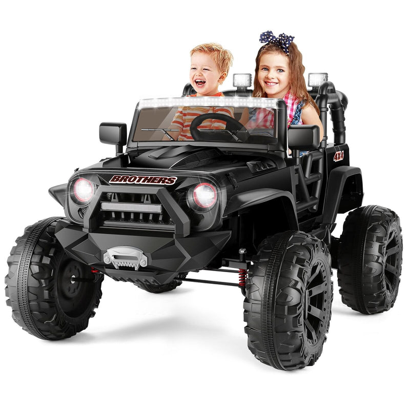 Load image into Gallery viewer, 2-Seater Kids Ride on Car Truck with 3 Speeds, LED Lights, and Remote Control - 24V 2x200W
