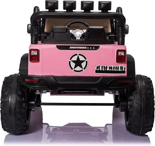 2-Seater Kids Ride On Truck with Remote Control and Dual 200W Motors