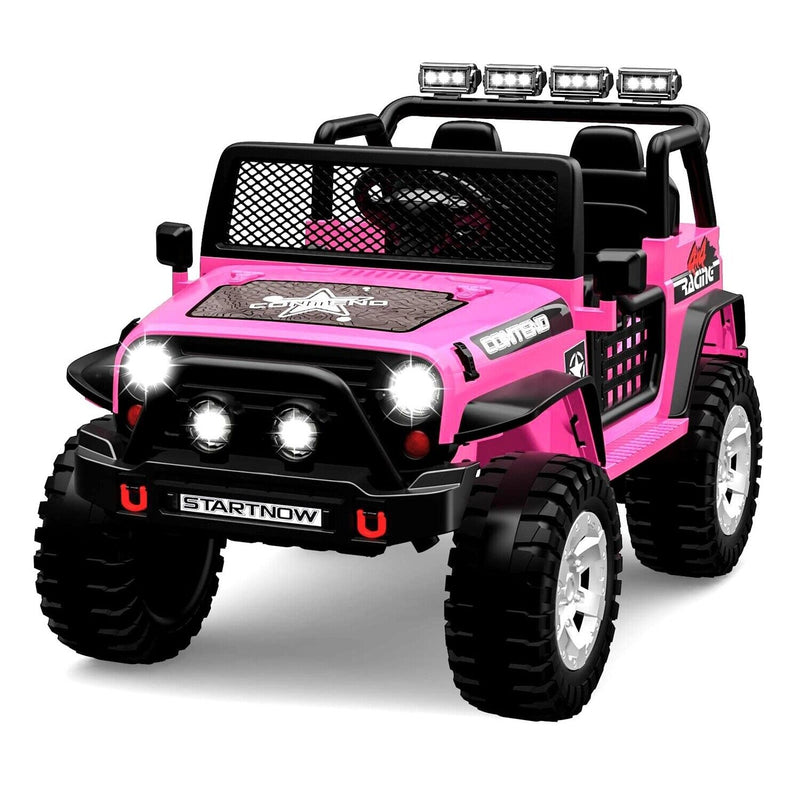 Load image into Gallery viewer, 2-Seater Kids Ride-On Truck with Remote Control, LED Lights, Music, and Double Doors
