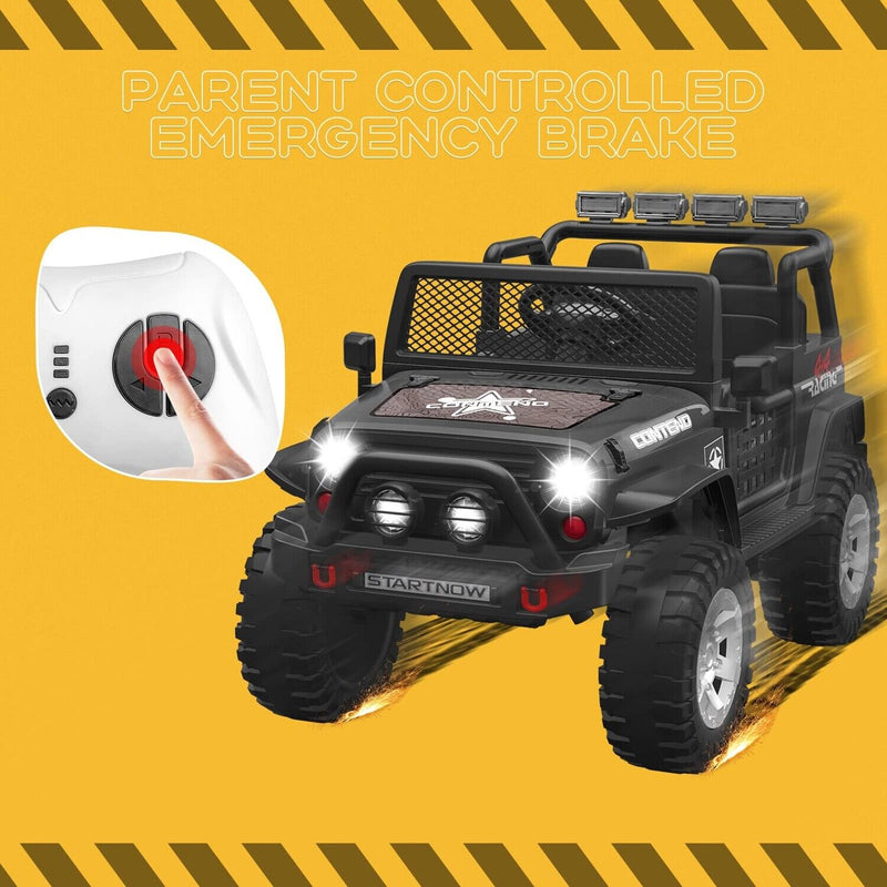 Load image into Gallery viewer, 2-Seater Kids Ride-On Truck with Remote Control, LED Lights, Music, and Double Doors

