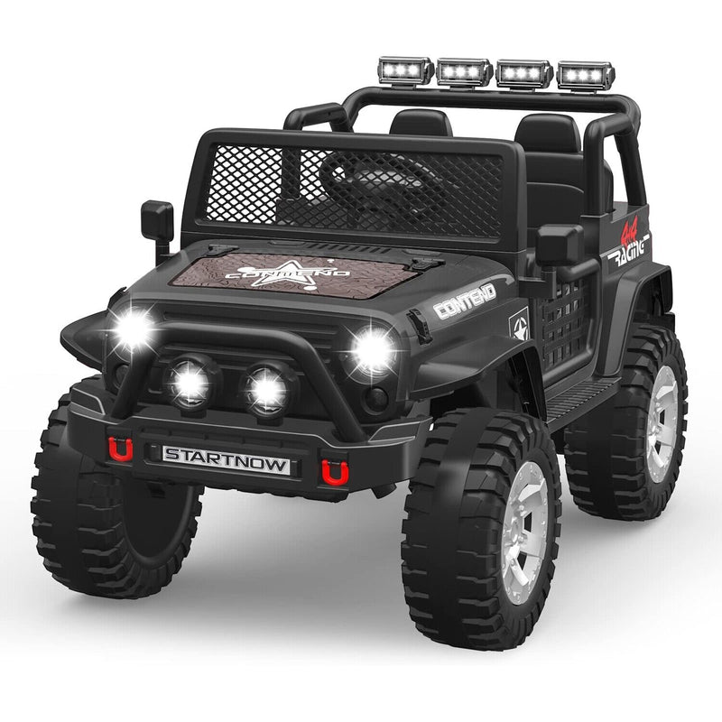 Load image into Gallery viewer, 2-Seater Kids Ride-On Truck with Remote Control, LED Lights, Music, and Double Doors
