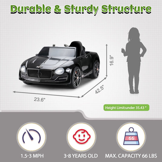 2-Seater Licensed Mercedes-Benz/Bentley Electric Ride-On Car for Kids with Remote Control