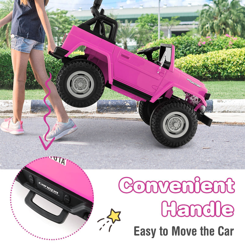 Load image into Gallery viewer, 2-Seater Pink Battery Powered Ride-On Car with 3-Point Seat Belts and Doors - 12V
