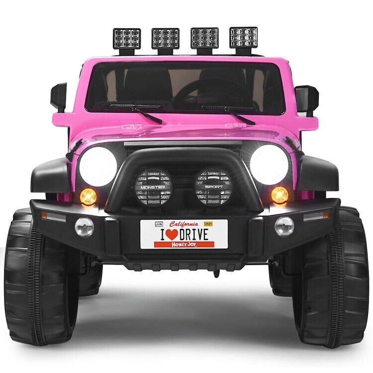 Load image into Gallery viewer, 2-Seater Toddler Ride-On Truck with Remote Control and Lights - 12V Driving Toy Car
