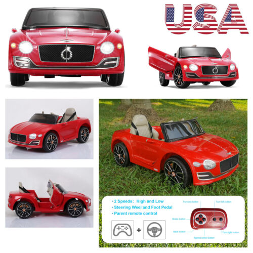 Load image into Gallery viewer, 2-Speed Electric Kids Ride On Car in Bentley Style with Remote Control - 12V Motorized Vehicle
