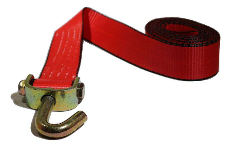 Load image into Gallery viewer, 2&quot; x 10 Ft Wheel Strap w/ Rubber Cleats &amp; Swivel J Hook
