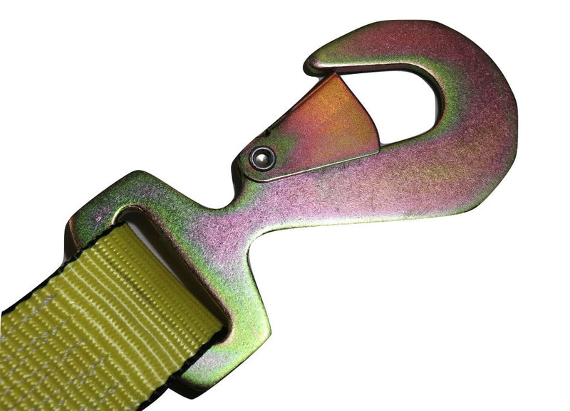 Load image into Gallery viewer, 2&quot; x 8 Ft Axle Wrap Auto Tie Down Ratchet Strap w/ Snap Hooks | YELLOW
