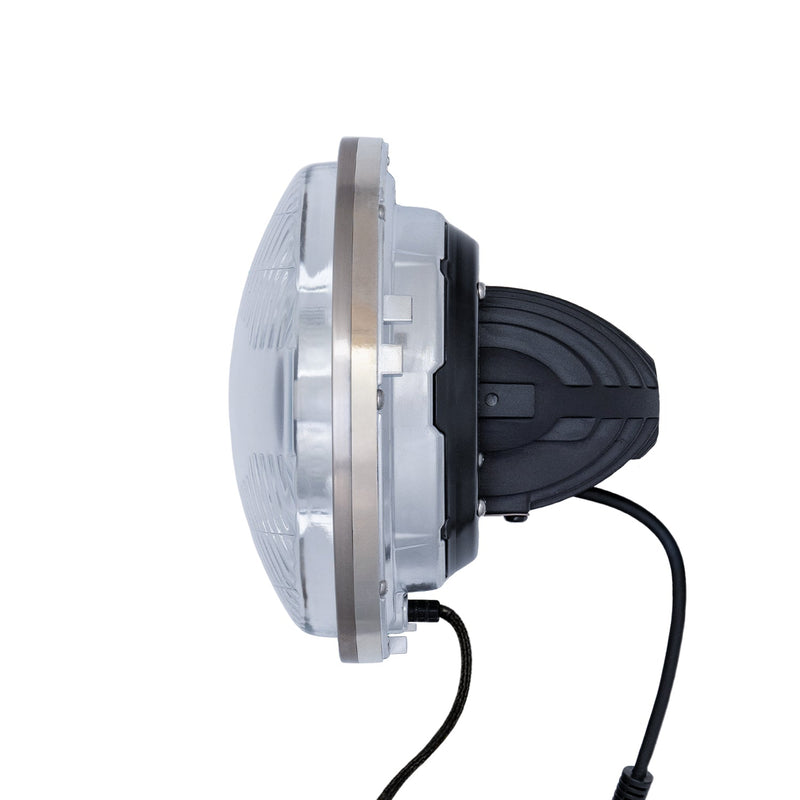 Load image into Gallery viewer, High/Low Beam Chrome 30W LED 575 with HDR Switchback Halo with Original Glass

