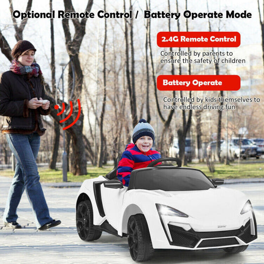 2.4G RC Electric Vehicle with Lights - 12V Power for Endless Fun!