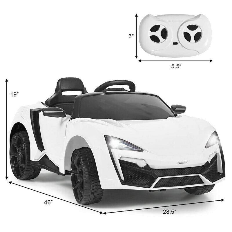 Load image into Gallery viewer, 2.4G RC Electric Vehicle with Lights in White - 12V Color Option
