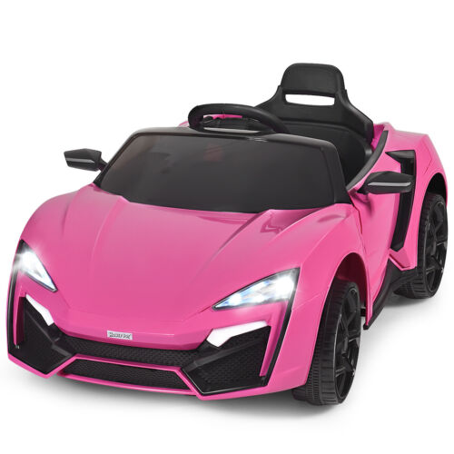 Load image into Gallery viewer, Electric Pink Ride-On Car for Kids with Remote Control, Lights, Music, and Openable Doors
