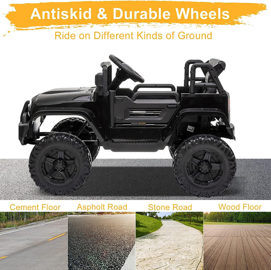 2.4G Remote Control Electric Ride-On Truck for Kids with 12V Battery