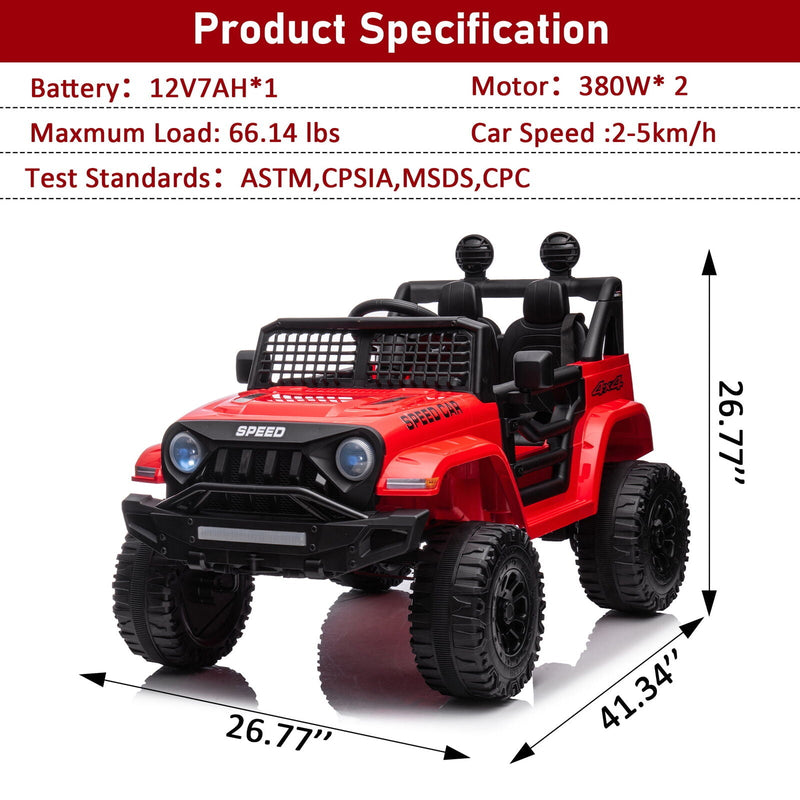 Load image into Gallery viewer, 2.4G Remote Control Electric Ride-On Truck for Kids with Parental Control - 12V7A
