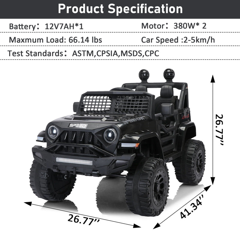 Load image into Gallery viewer, 2.4G Remote Control Electric Ride-On Truck for Kids with Parental Control - 12V7A
