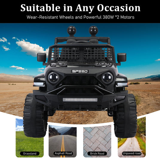 2.4G Remote Control Electric Ride-On Truck for Kids with Parental Control - 12V7A