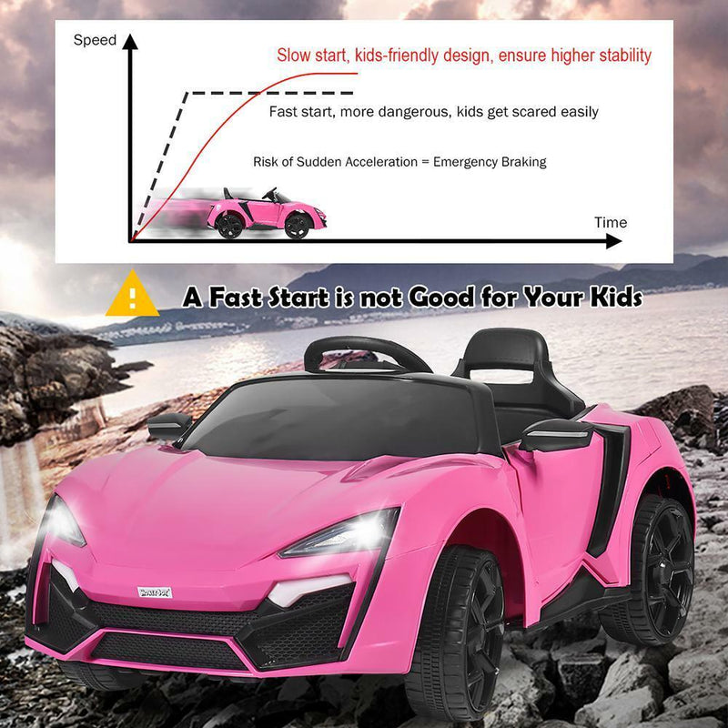 Load image into Gallery viewer, 2.4G Remote Control Pink Ride On Car with Openable Lights for Kids - Electric Vehicle
