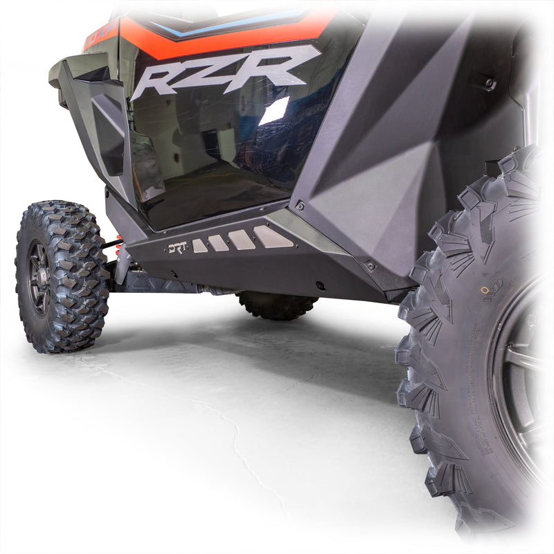Load image into Gallery viewer, DRT Polaris RZR Pro Series 2-Seat Rock Sliders Side view
