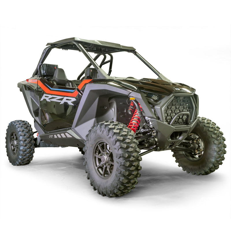 Load image into Gallery viewer, Polaris PROxp RZR with the DRT Polaris RZR Pro Series 2-Seat Rock Sliders installed
