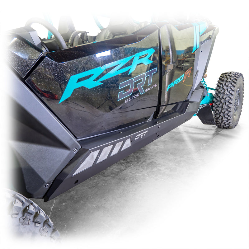 Load image into Gallery viewer, DRT Polaris RZR Pro Series 4-Seat Rock Sliders Side view

