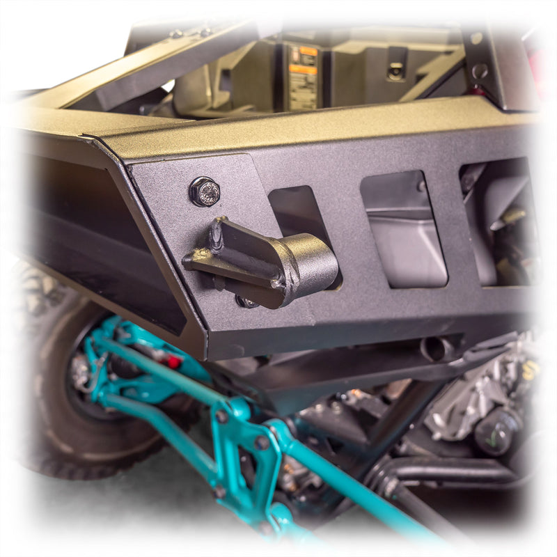 Load image into Gallery viewer, DRT Polaris Pro R Desert Runner Fixed Tire Carrier AGM Electric Jack Holder Kit
