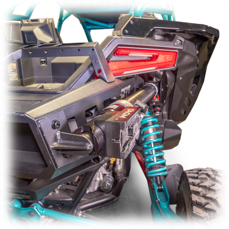 Load image into Gallery viewer, DRT Polaris Pro R Desert Runner Fixed Tire Carrier AGM Electric Jack Holder Kit

