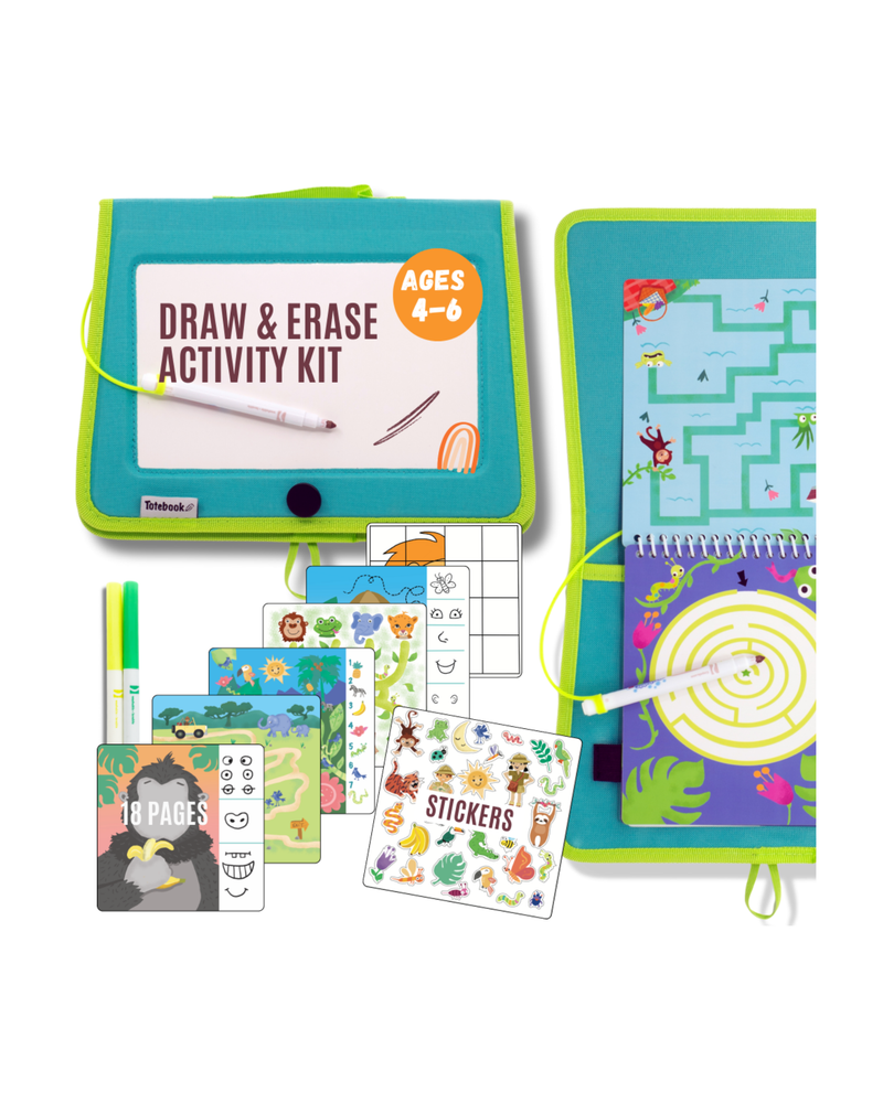 Load image into Gallery viewer, Totebook Kids Dry Erase Travel Activity Book
