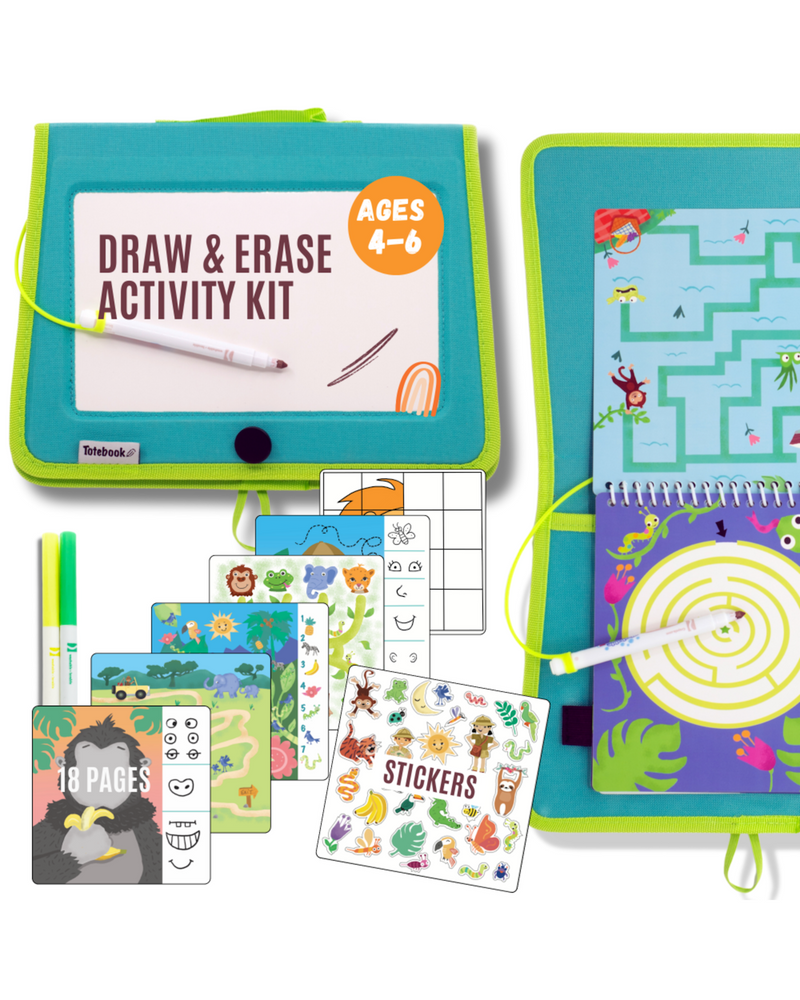 Load image into Gallery viewer, Totebook Kids Dry Erase Travel Activity Book
