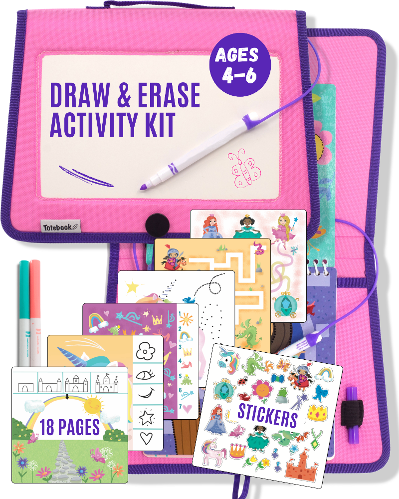 Load image into Gallery viewer, Totebook Kids Dry Erase Travel Activity Book
