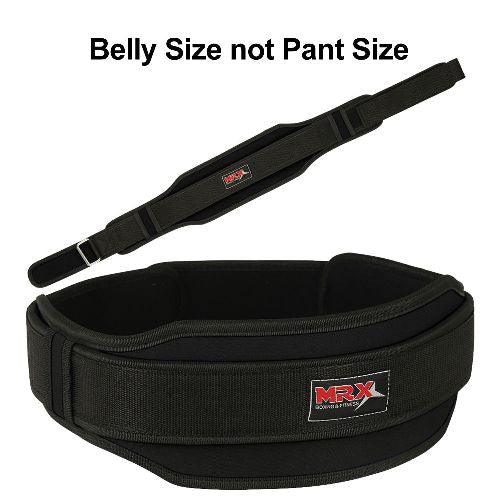 MRX Weight Lifting Belt With Double Back Support Bodybuilding Gym Training Belt 5" Wide All Sizes