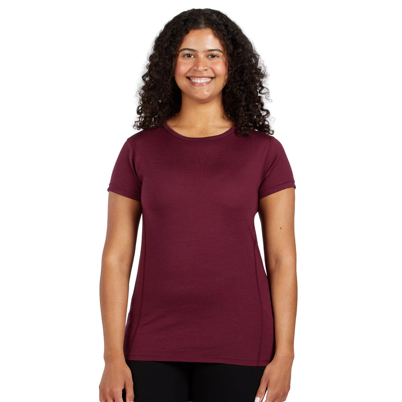 Load image into Gallery viewer, Lightweight Women's T-Shirt Crew Top - 100% Merino Wool
