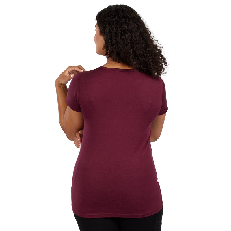 Load image into Gallery viewer, Lightweight Women's T-Shirt Crew Top - 100% Merino Wool
