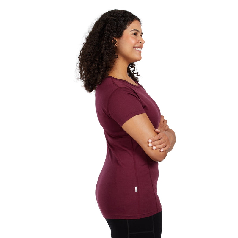 Load image into Gallery viewer, Lightweight Women's T-Shirt Crew Top - 100% Merino Wool
