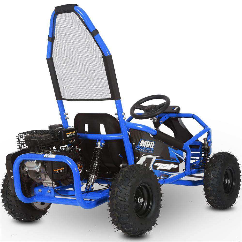 Mototec Mud Monster 98cc Go Kart Full Suspension Blue - Skoutley Outdoors LLC