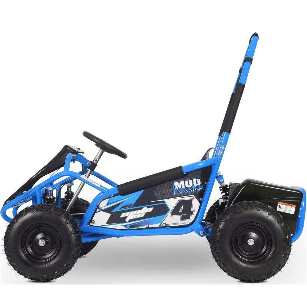 Mototec Mud Monster Kids Electric 48v 1000w Go Kart Full Suspension Blue - Skoutley Outdoors LLC