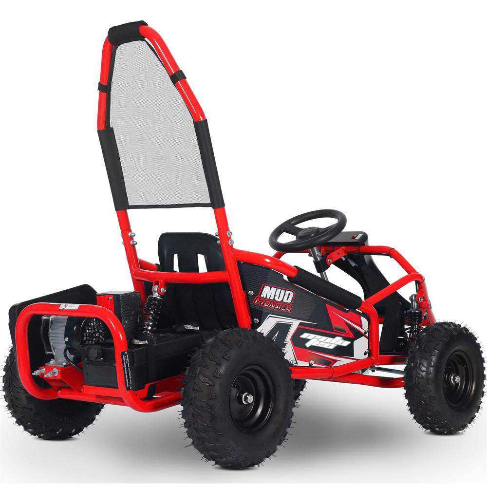Mototec Mud Monster Kids Electric 48v 1000w Go Kart Full Suspension Red - Skoutley Outdoors LLC
