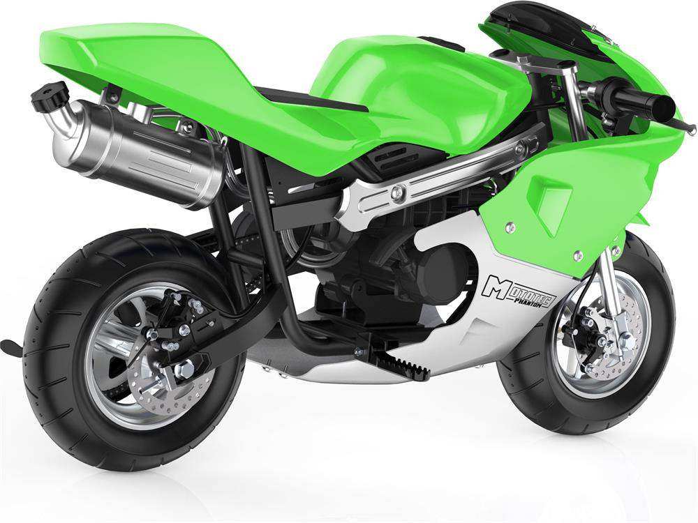 Mototec Phantom Gas Pocket Bike 49cc 2-stroke Green - Skoutley Outdoors LLC