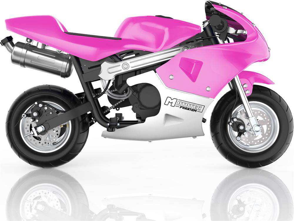 Mototec Phantom Gas Pocket Bike 49cc 2-stroke Pink - Skoutley Outdoors LLC