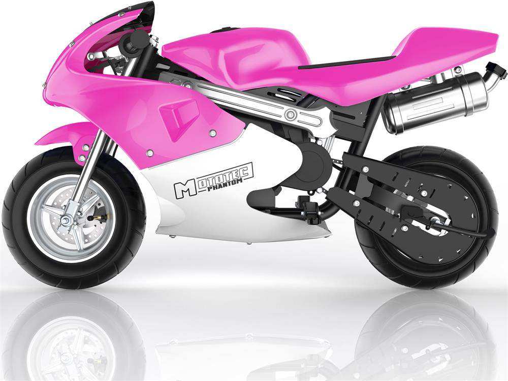 Mototec Phantom Gas Pocket Bike 49cc 2-stroke Pink - Skoutley Outdoors LLC