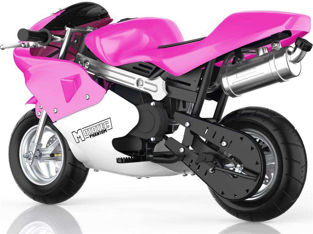 Mototec Phantom Gas Pocket Bike 49cc 2-stroke Pink - Skoutley Outdoors LLC