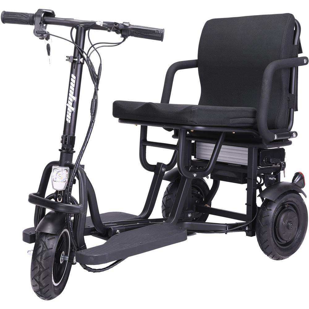 Folding Mobility Electric Trike 48v 700w Dual Motor Lithium Black - Skoutley Outdoors LLC