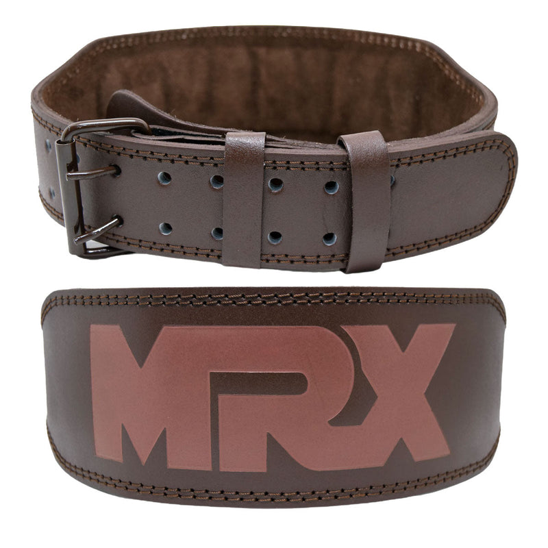 Load image into Gallery viewer, MRX Weight Lifting Belt Leather 4 Inches Wide Back Support Powerlifting Belts for Men Women
