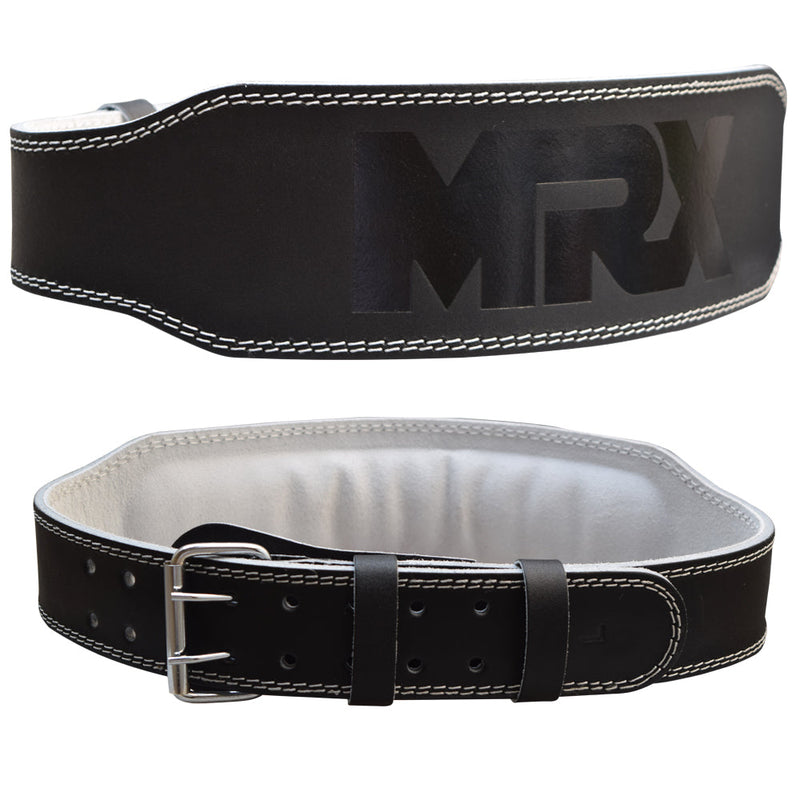 Load image into Gallery viewer, MRX Weight Lifting Belt Leather 4 Inches Wide Back Support Powerlifting Belts for Men Women
