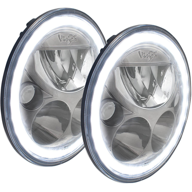 Load image into Gallery viewer, 2007-2017 Jeep JK VX LED Headlight Kit - Black Chrome | White Halo
