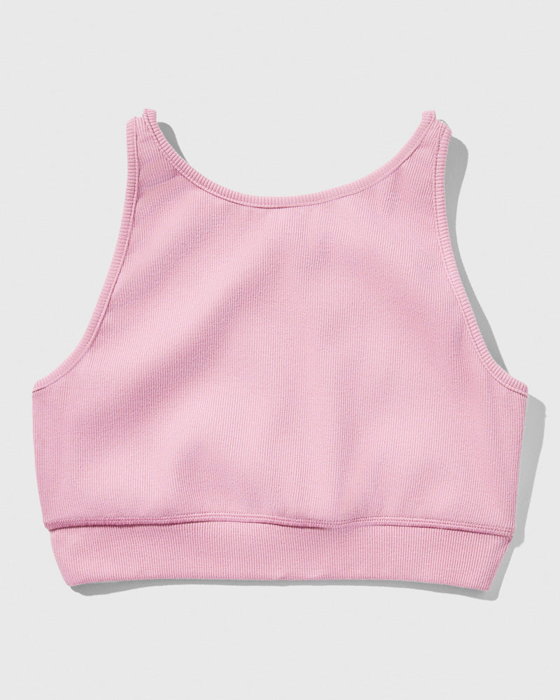 Load image into Gallery viewer, EcoKnit™ Ribbed High-Neck Sports Bra
